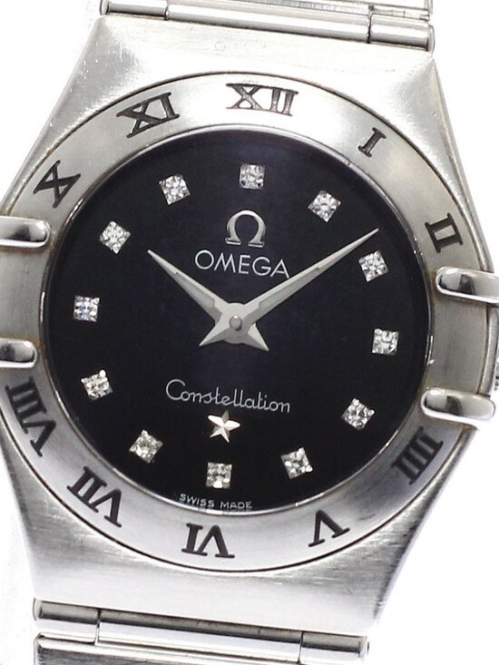 OMEGA Constellation Mini 1562.56 12P diamond black Dial Quartz Ladies_935547 main image 10